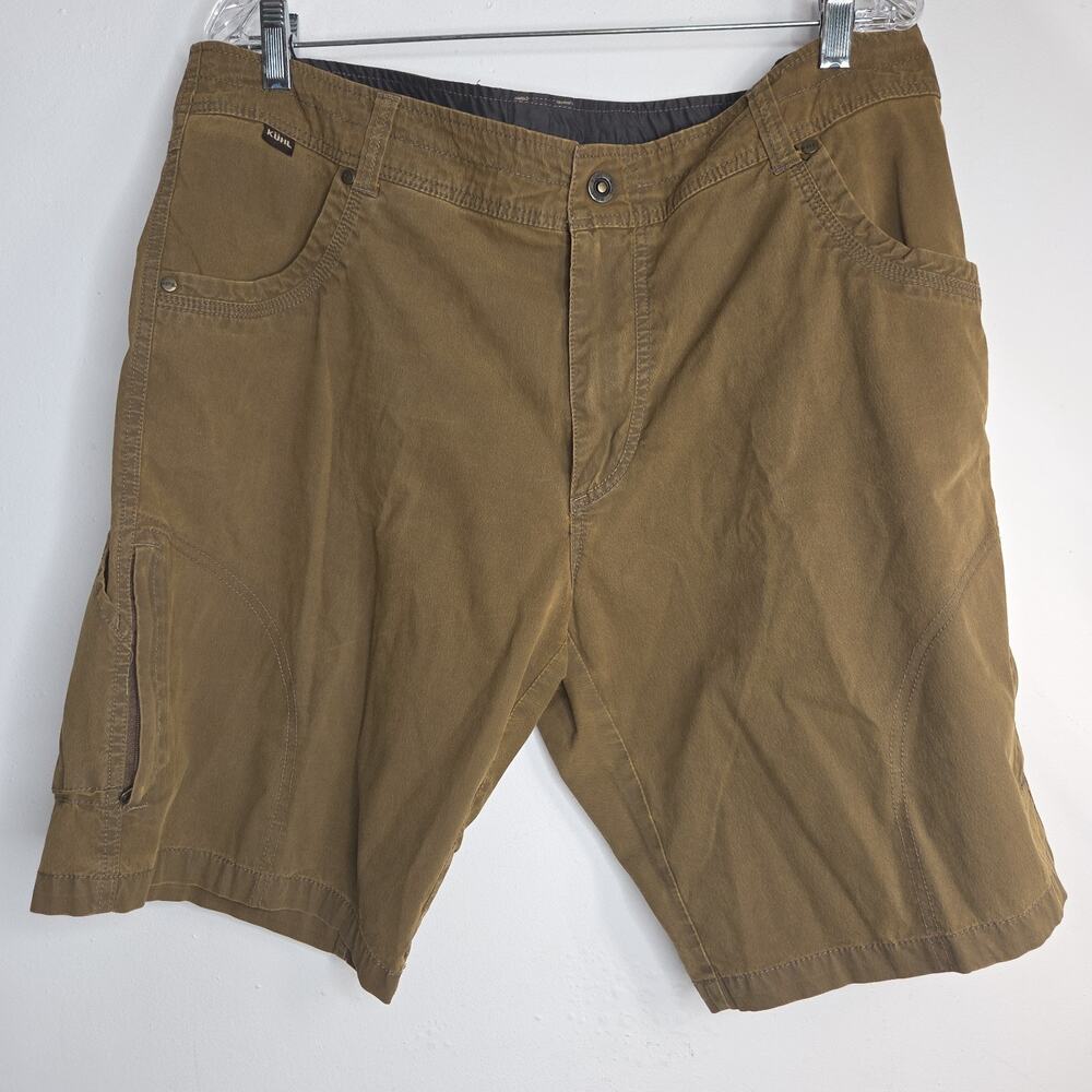 Kuhl Men's Size 38 Hiking Shorts Vintage Patina Dye Brown Cotton